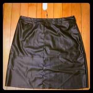 Universal Standard - Black Vegan Leather Skirt
